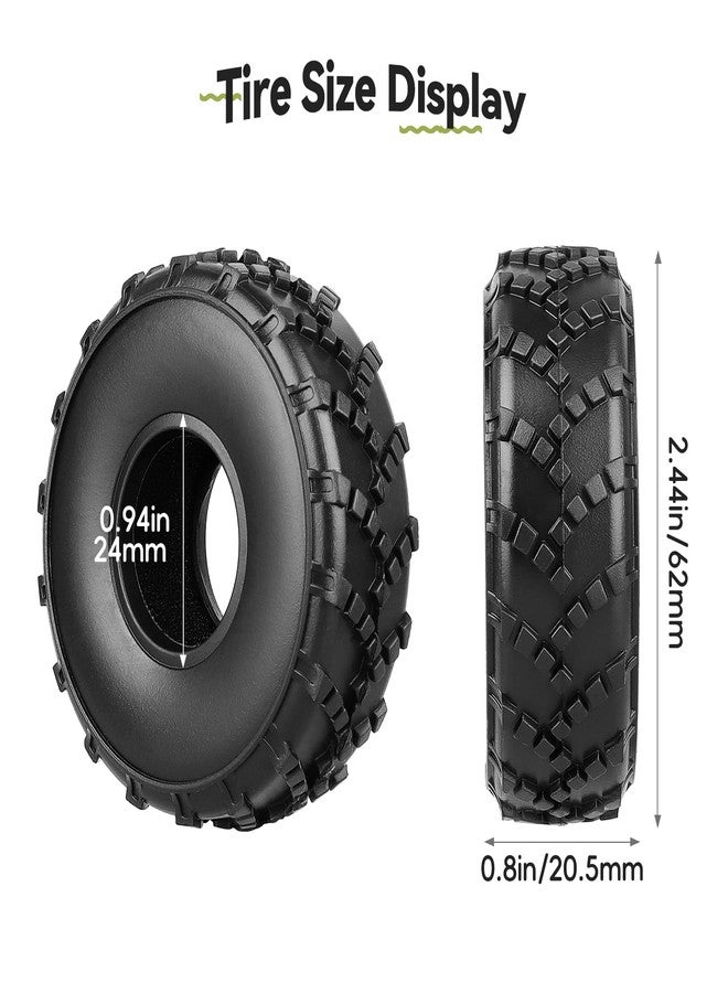 AllinRC 1.0 Tires Sticky - All Terrain Super S5 Soft with Foam Inserts 1/24 1/18 RC Crawler Mud Tires for Traxxas TRX4M Axial SCX24 Bronco Gladiator C10 JLU Deadbolt B17 FCX18 FCX24, 4PCS - Image 2